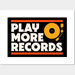 Vintage Play More Records // Vinyl Collector // Record Lover Posters and Art